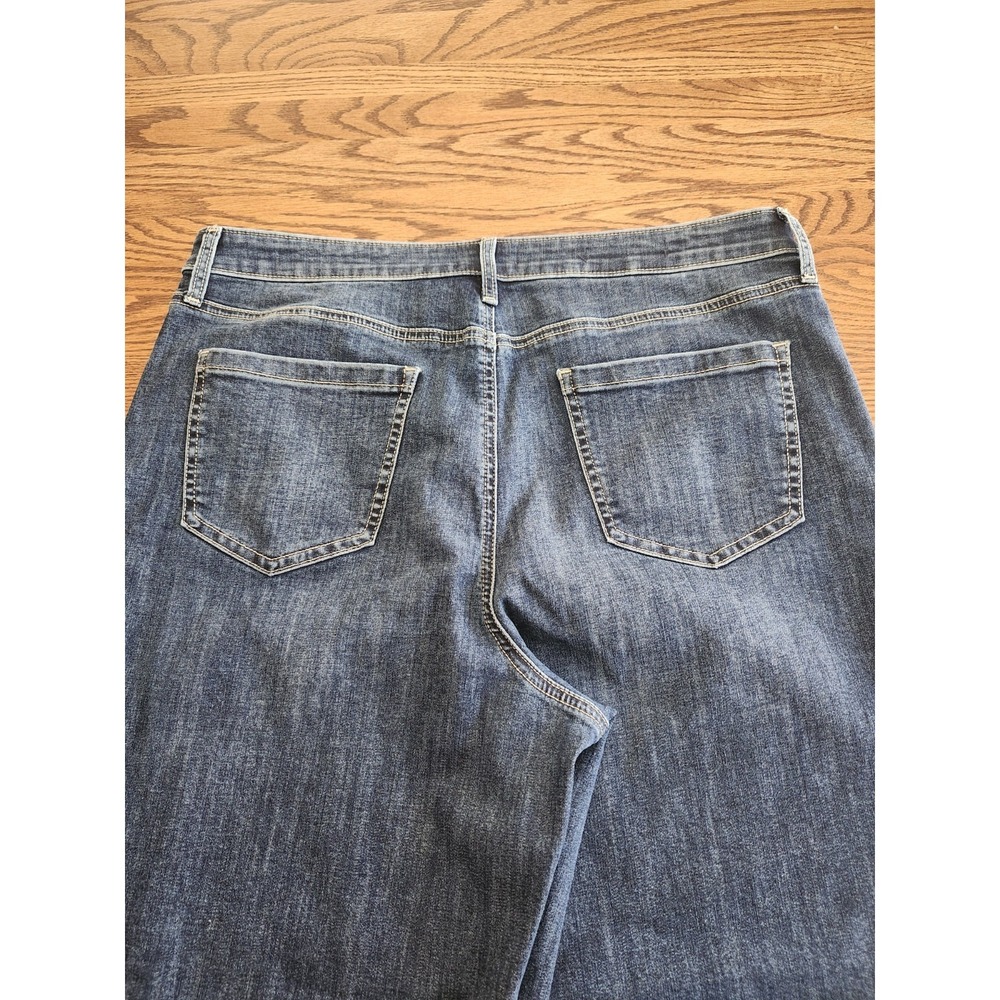 NYDJ Teresa Wide Leg Ankle Jeans Womens Size 12 Dark Wash Lift Tuck Cool Embrace - Picture 5 of 10